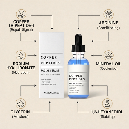 (GHK-Cu) Bioactive Copper Peptides Facial Repair Serum